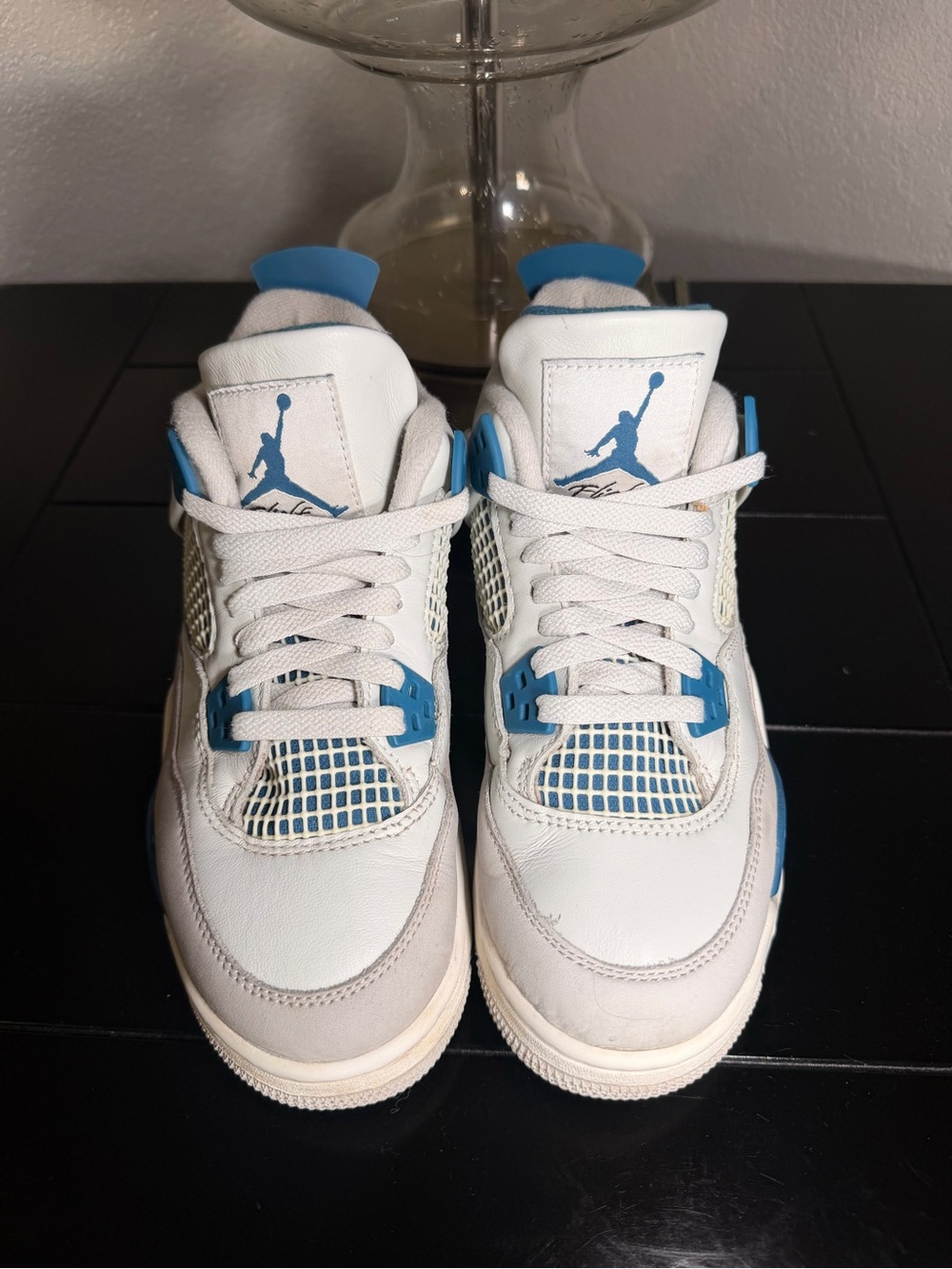 Jordan Kids White and Blue Athletic Sneakers